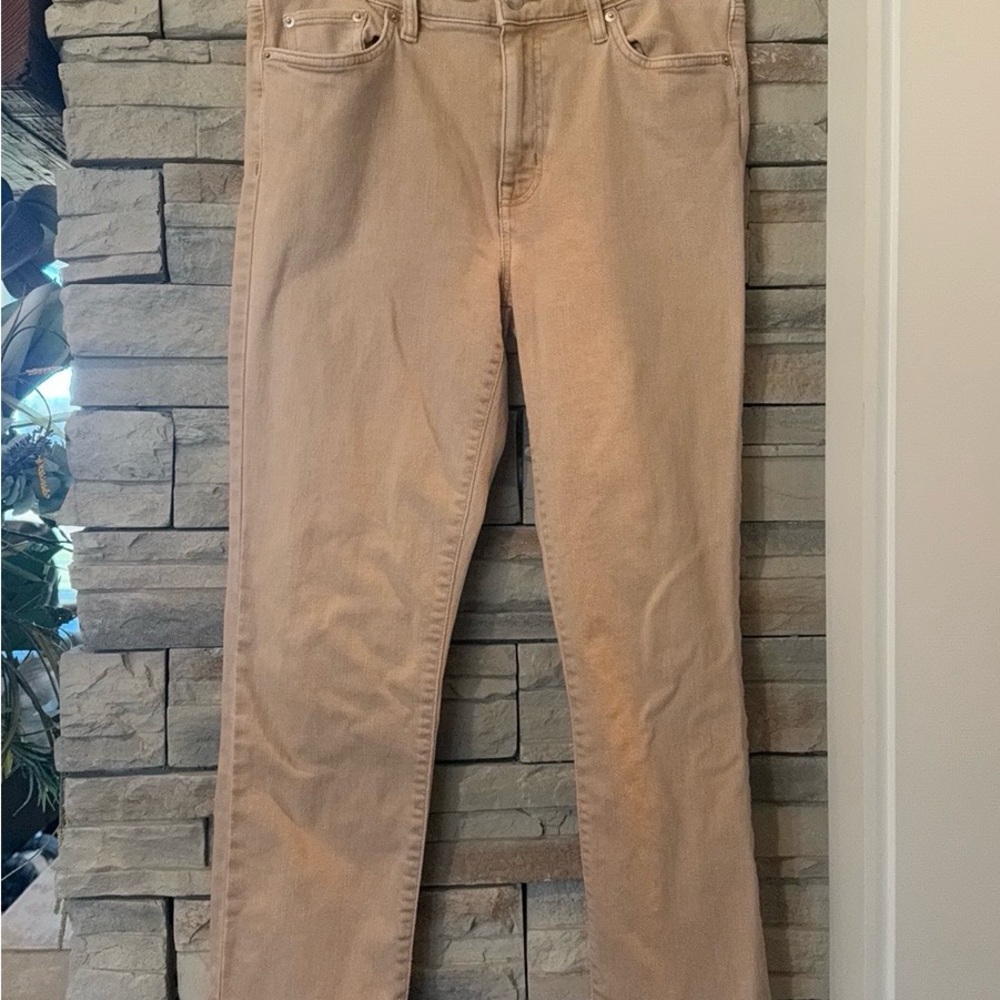 Lauren Ralph Lauren Womens Beige Tan Skinny Jeans Size 10 High Waist Stretch